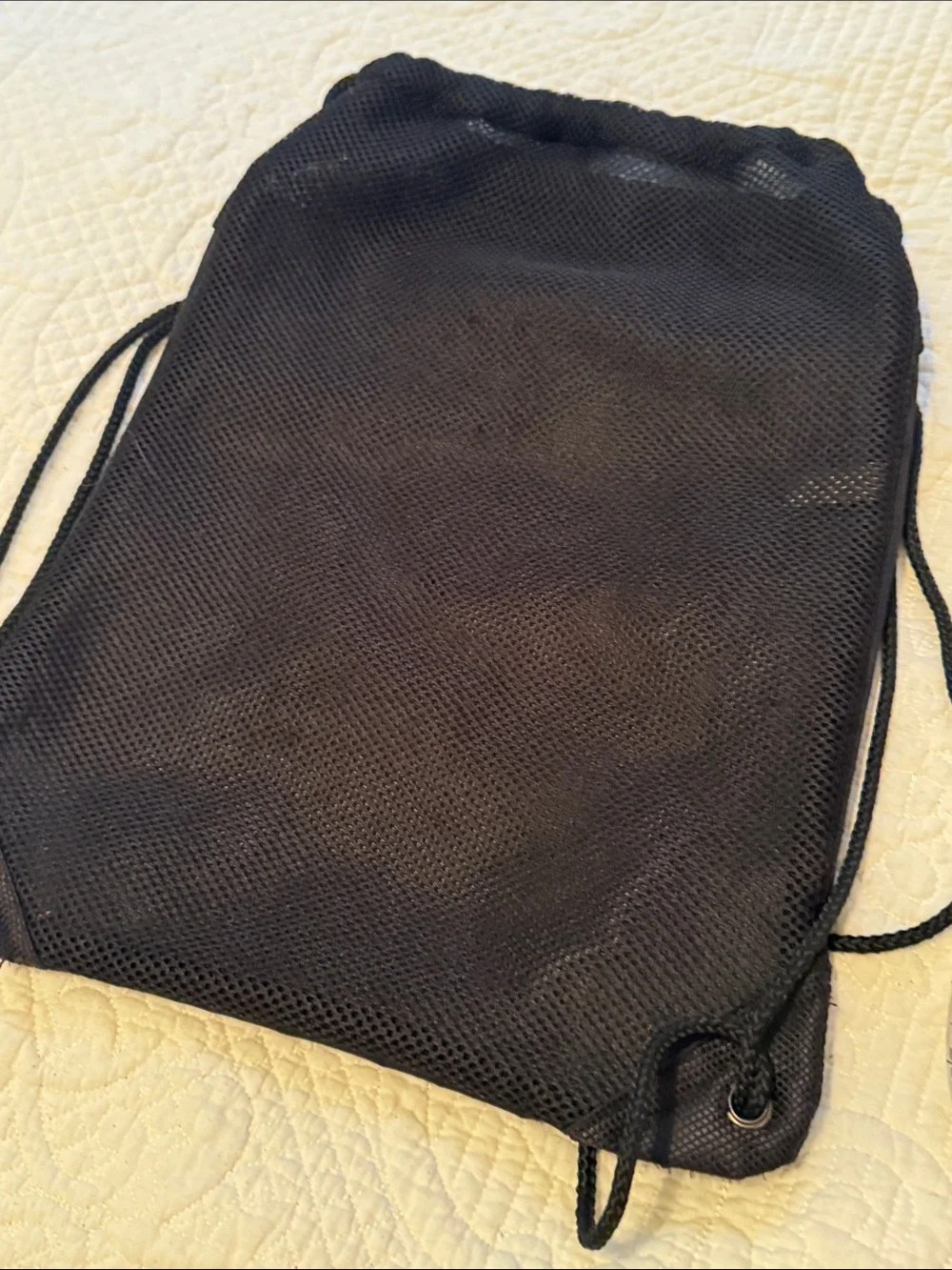 Perry Ellis Black Drawstring Backpack with Logo